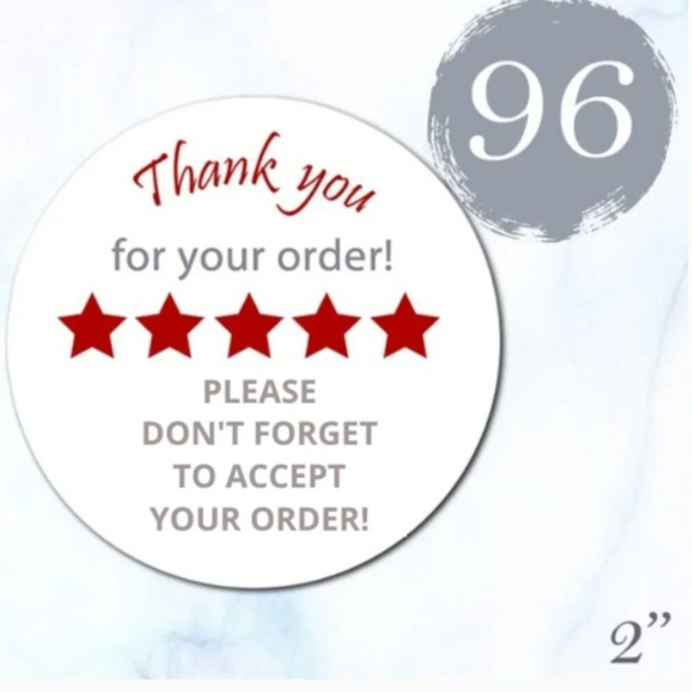 96 Thank you Stickers